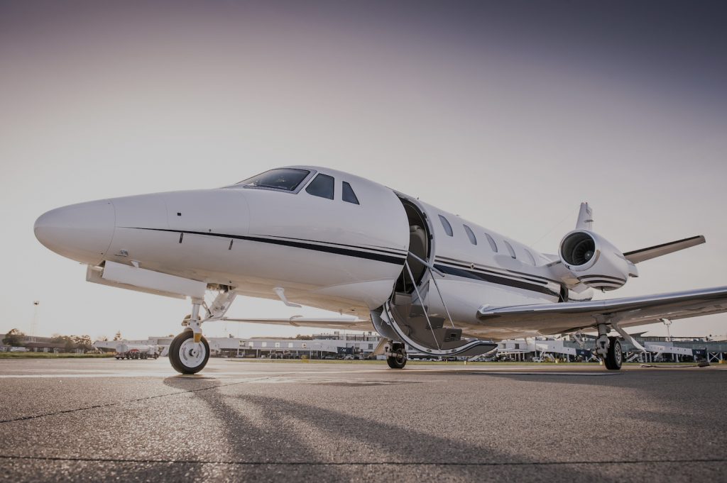 Corporate Air Charter 4 Corporate aircraft sitting on the tarmac at Perth Airport, Western Australia