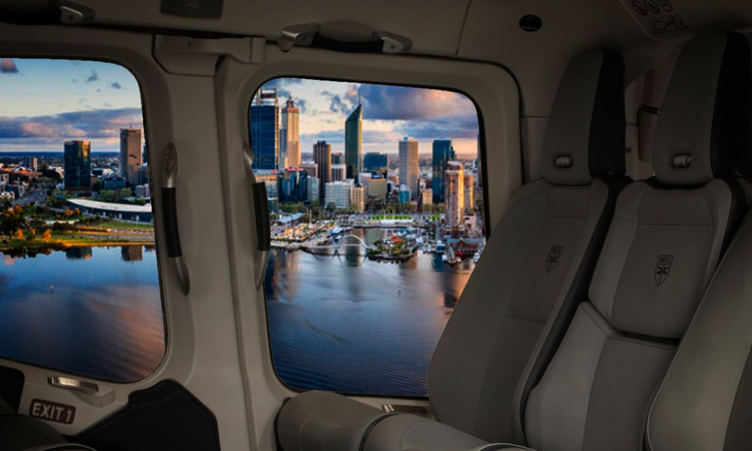 Corporate Air Charter 2 View over Perth city from a private charter flight