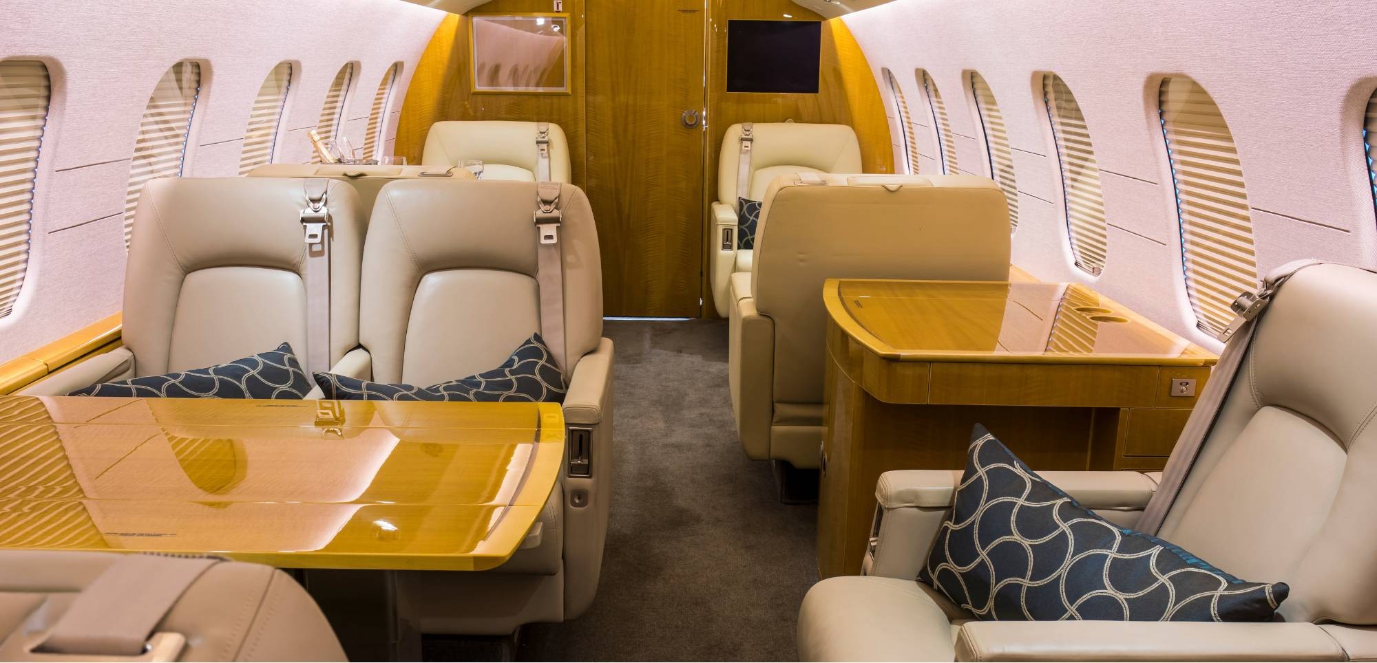 Corporate Air Charter 2 Interior of a private jet based at Perth Airport
