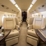 Interior of a private Falcon 900EX