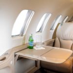 Interior of private jet